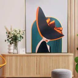 Smokey Cocktail Gold Canvas Modern Retro Wall Painting-image-6