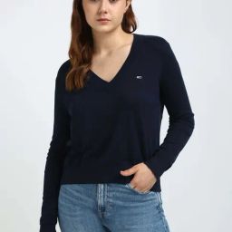 TOMMY HILFIGER Navy Embroidered Sweater-image-77