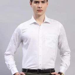 Monte Carlo White Cotton Regular Fit Printed Shirt-image-89