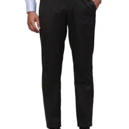 Raymond Brown Slim Fit Self Pattern Trousers-image-54