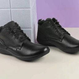 Mochi Men's Black Derby Boots-image-68