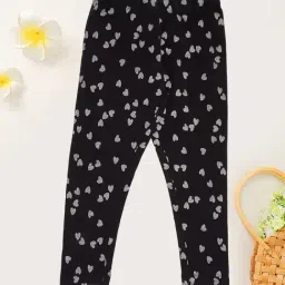 Pantaloons Junior Girls Jet Black Printed Leggings-picture-24