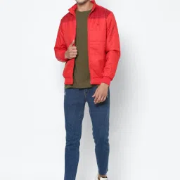Allen Solly Red Regular Fit Colour Block Jacket image 5