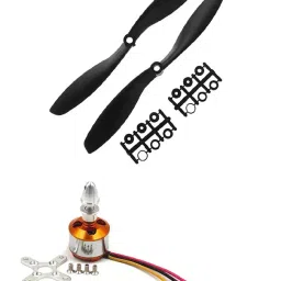 Invento 2000KV BLDC Brushless Motor + 8045 8x4.5 203.2 mm (8 Inch) Propeller Quadcopter mini kit ISC 1569-2-4