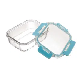 HAZEL Transparent Glass Airtight Container - Set of 1 (640 ML) image 3