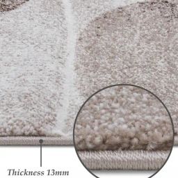 OBSESSIONS Cream & Brown Abstract Machine Made Carpet - Large (340 cm x 240 cm) image 4