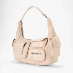 Forever Glam by Pantaloons Cream Shoulder Bag-image-78
