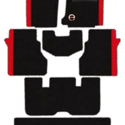 Elegant Duo Black And Red Carpet Car Mat Compatible With Kia Carens-image-88