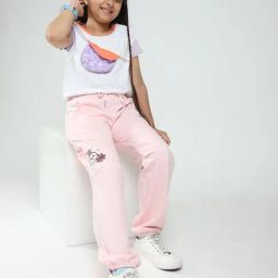 Monte Carlo Girls Pink Printed Regular Fit Jogger-image-62