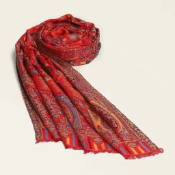 Monte Carlo Red Printed Regular Fit Shawl image 4