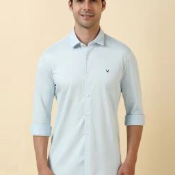 Allen Solly Blue Cotton Slim Fit Printed Shirt-image-68