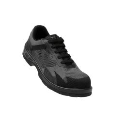 Hillson Hard Toe Safety Shoes PU Sole Low Ankle Grey Breathable Flyknit Fabric Size UK 7, WF01 GREY-image-93