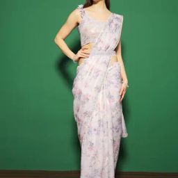 Saree Mall Lilac Embellished Sarees With Unstitched Blouse-image-81