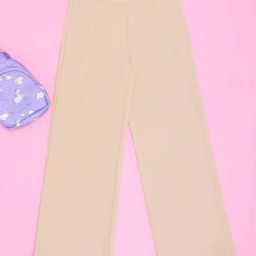Pantaloons Junior Girls Beige Cotton Blend Solid Pants-image-60