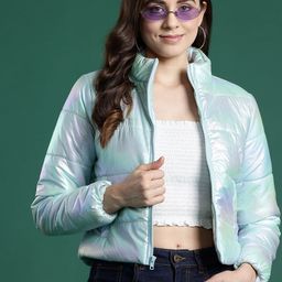 DressBerry Shimmer Dual-Toned Puffer Jacket-20