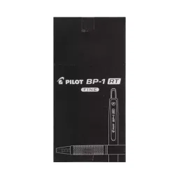 Pilot BP-1 RT 0.7 mm Fine Point Ball Pen with Soft Rubber Grip, Black (Pack of 12)-17