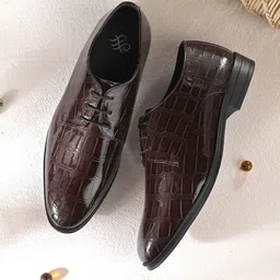 House of Pataudi MenFormal Lace Up Round Toe Derby-image-94