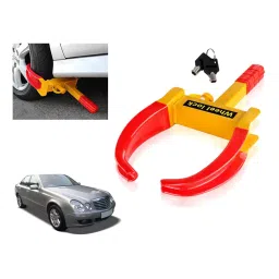 Auto Pearl Security Adjustable Anti Theft Yellow, Red Wheel Clamp Lock for Mercedes-Benz E280 Cdi-image-53