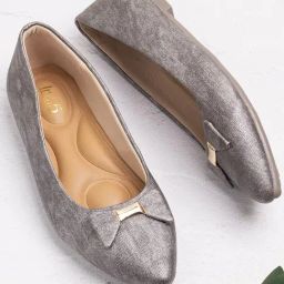 Inc.5 Women's Pewter Flat Ballets-image-93