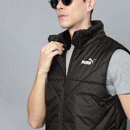 Puma Men Black Water Repellent Essential warmCELL Vest Padded Jacket-image-90