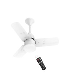 Polycab Silencio Mini Ceiling Fan Matt Satin White 600 mm 35 W with Remote-image-1