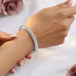 Rubans Rhodium Plated White Bracelet for Women-picture-38