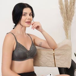 DressBerry Grey Full Coverage Lightly Padded Everyday Bra - All Day Comfort-image-94