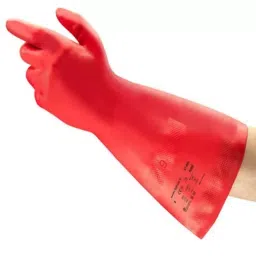 Ansell Alphatec Solvex 37-900 Red Nitrile Chemical Resistant Reusable Gloves Size 10 Nitrile Coating, 37900VP100-picture-44