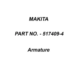 Makita 240 V Armature for MT950, Part No 517409-4-31