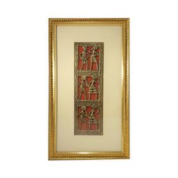 Gallery99 Chaque Decor Gold-Toned & White Dhokra Warli Abstract Wooden Wall art-image-12