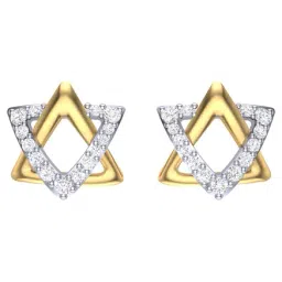 Clara Two Tone Sterling Silver Swiss CZ Stud Earrings-image-16