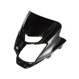 Nav Durga Automobiles Platina ES Headlight visor (Black and Silver)-30