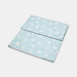 Fabindia Blue & White Floral Printed 144 TC Cotton Single Bedsheet Set 1.5 m x 2.5 m-image-66