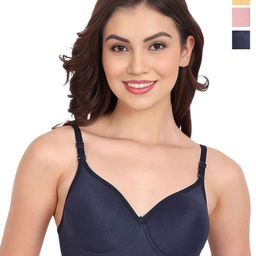 Liigne Pack Of 3 Solid full Coverage Lightly Padded Everyday Bra-picture-11
