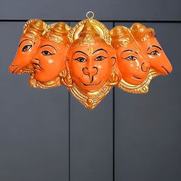 The Advitya Orange Panchmukhi Hanuman Religious idol Wall Decor-40
