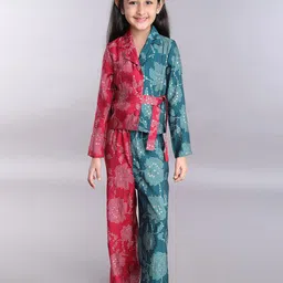taffykids Girls Printed Coat with Trousers-image-27