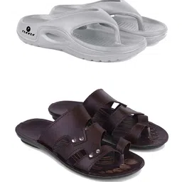 DRACKFOOT Men Set Of 2 Comfort Sandals & Thong Flip-Flops-18