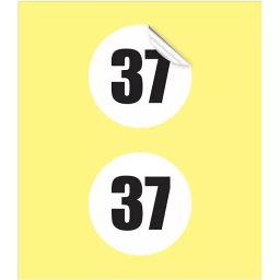 Sticker Bazaar M3 Number 37 Printed Labels 12 mm Dia 10200 Labels (Pack of 10)-18