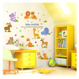 JAAMSO ROYALS Baby Animals Peel And Stick Self Adhesive Wall Sticker (60cm x 90cm)-image-78