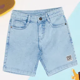 Pantaloons Junior Denim Mild Washed Shorts - Light Blue-picture-40
