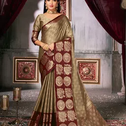 Areca Designer Woven Design Zari Pure Silk Banarasi Saree-image-85