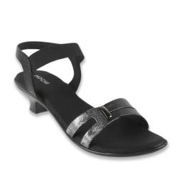 Mochi Women's Core Black Ankle Strap Sandals-picture-15