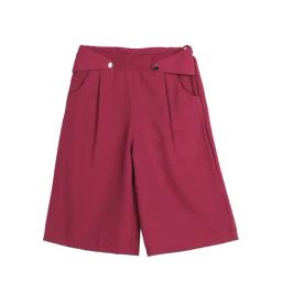 Peppermint Girls Maroon Solid Culotte-picture-43