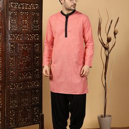 Kuons Avenue Mandarin Collar Cotton Straight Kurta-image-66