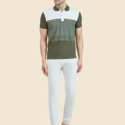 Sweet Dreams Olive & Off White Regular Fit Printed T-Shirt & Pyjamas Set-image-18