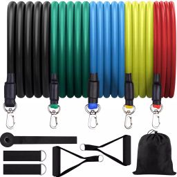 MCP Portable Fitness Exercise Bands with Handles for Home Workout and Gym Fitness (Pack of 11 pcs)-14