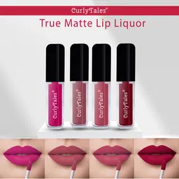 CurlyTales Set of 4 True Matte Lip Color 4 ml - Shade 04, 09, 10, 14-17