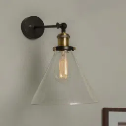 Homesake Black Edison Industrial Glass Cone Wall Lamp - Set of 1-image-89