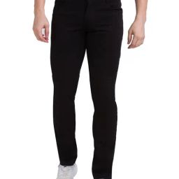 Parx Black Tailored Fit Lightly Washed Jeans-image-11