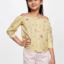 AND girl Yellow Floral Print Top-image-14